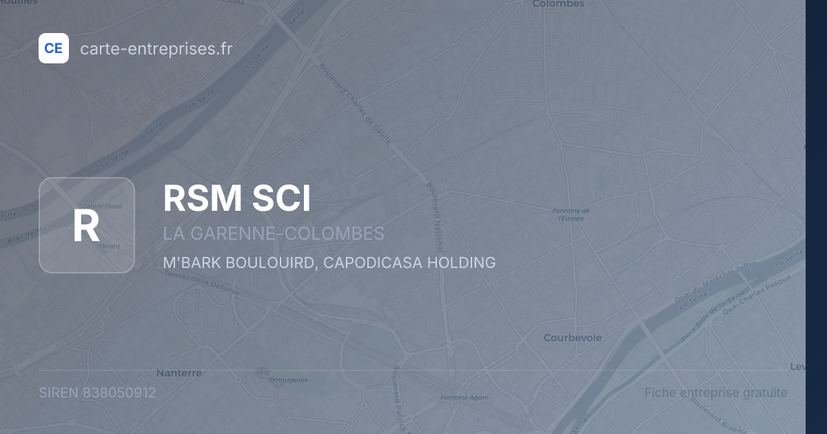 RSM SCI — 838050912 — fiche entreprise
