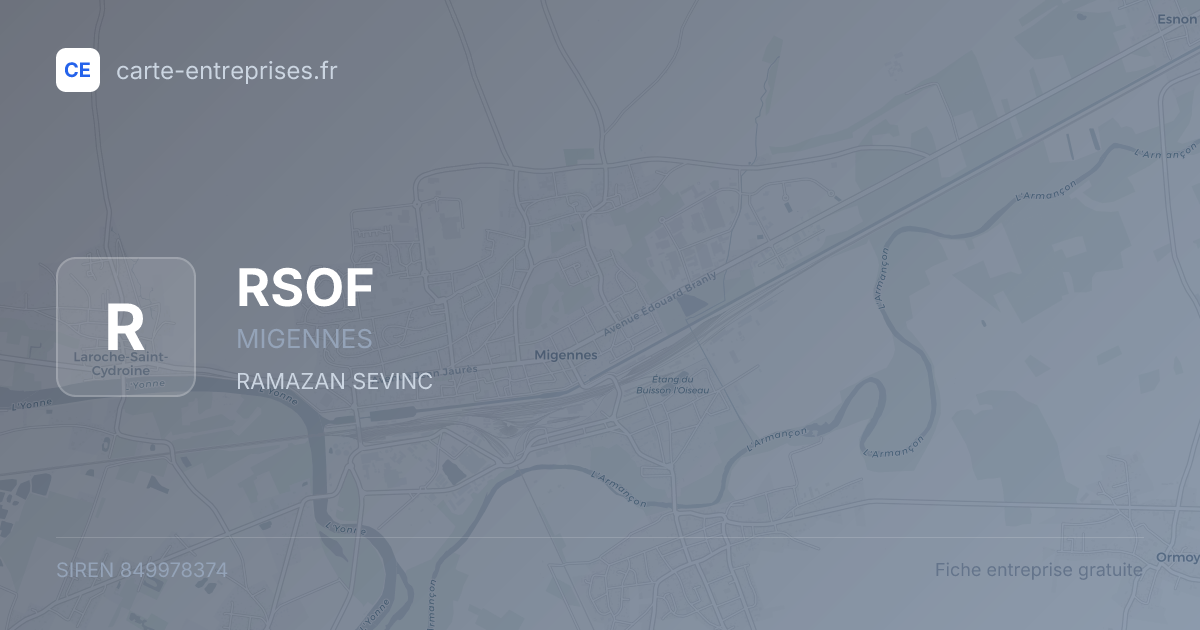 RSOF — 849978374 — fiche entreprise