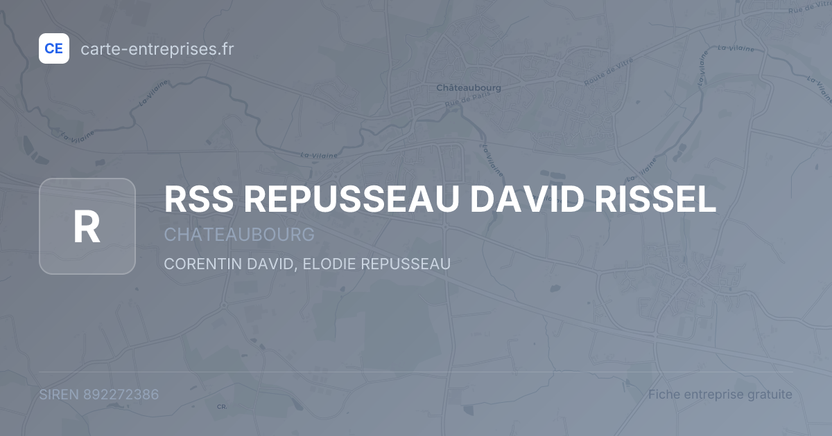 RSS REPUSSEAU DAVID RISSEL — 892272386 — fiche entreprise