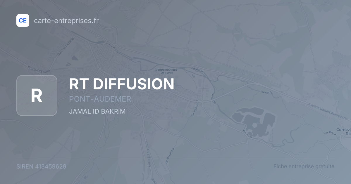RT DIFFUSION — 413459629 — fiche entreprise