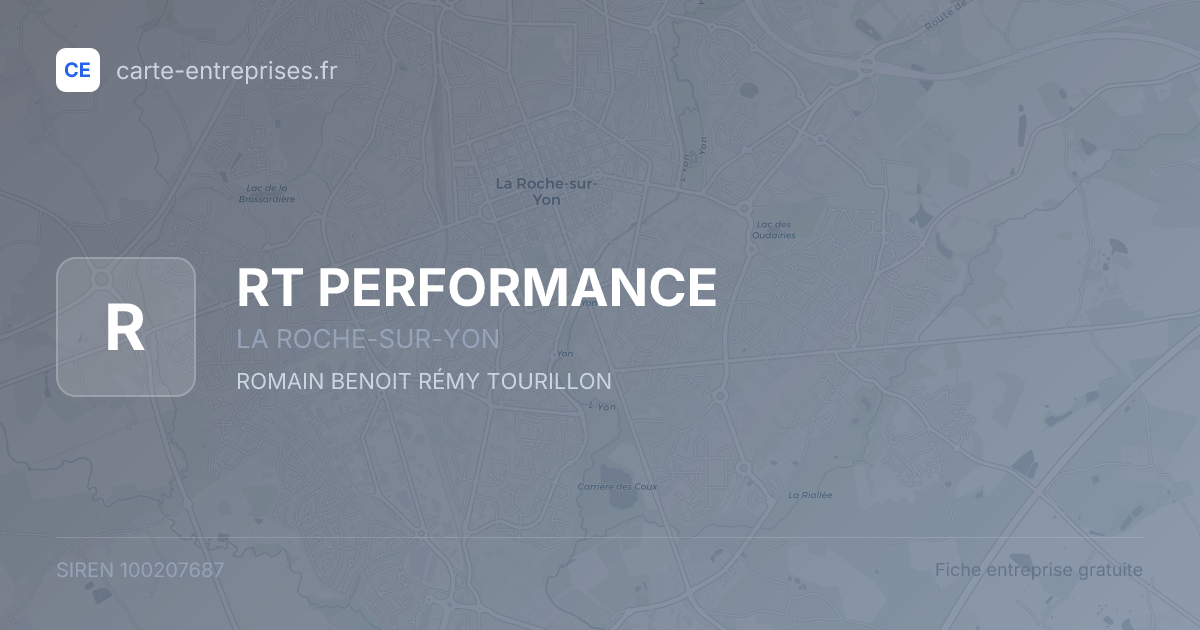 RT PERFORMANCE — 100207687 — fiche entreprise