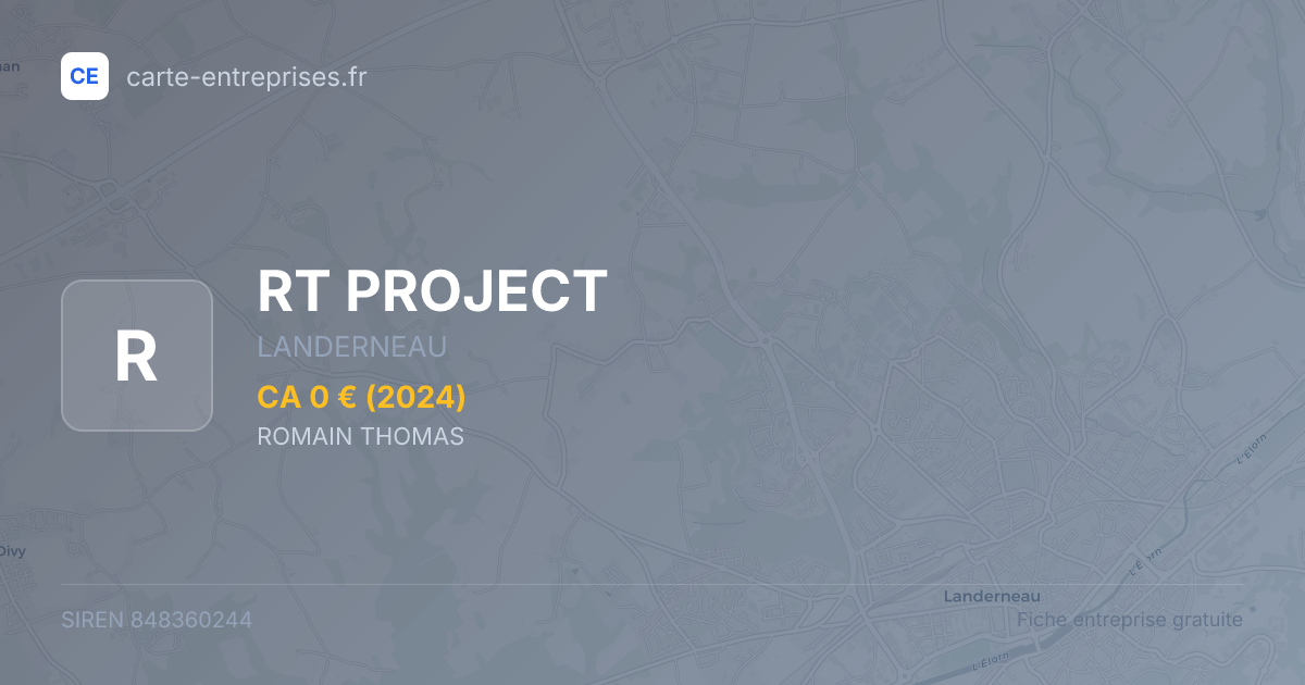 RT PROJECT — 848360244 — fiche entreprise