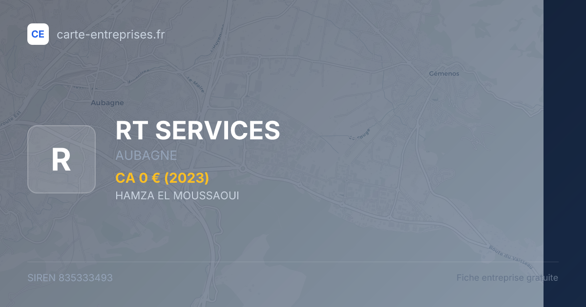 RT SERVICES — 835333493 — fiche entreprise