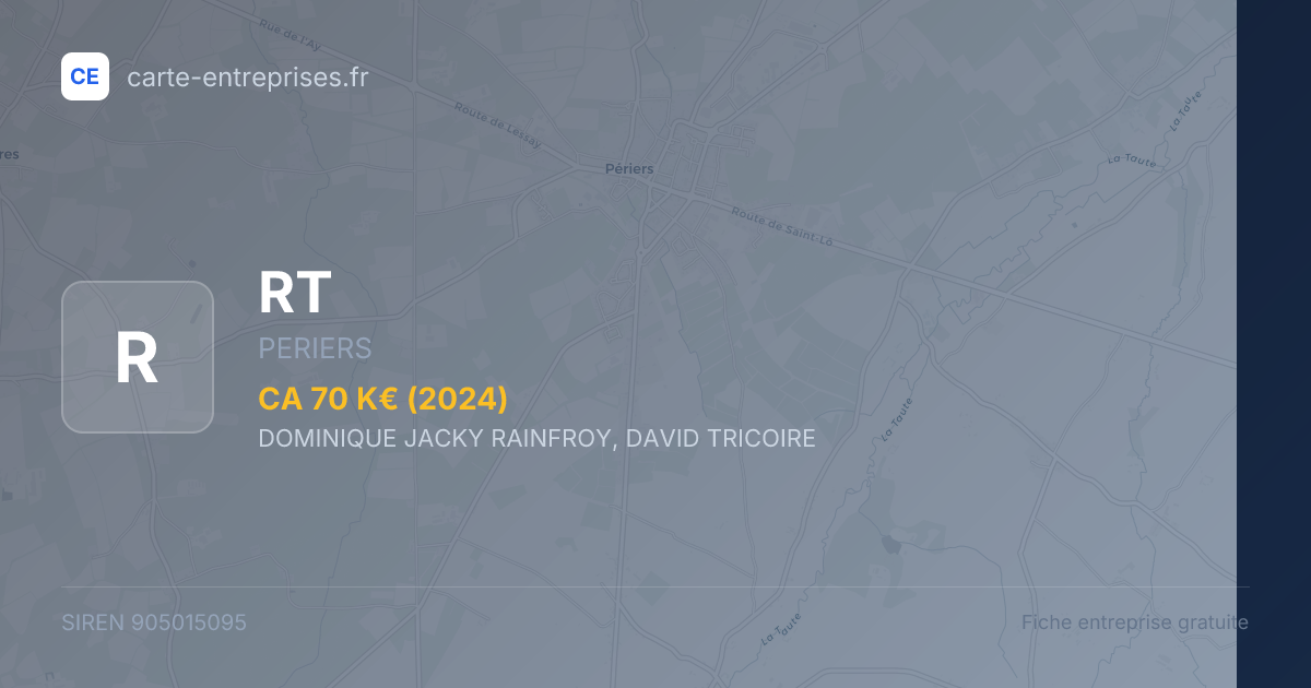 RT — 905015095 — fiche entreprise