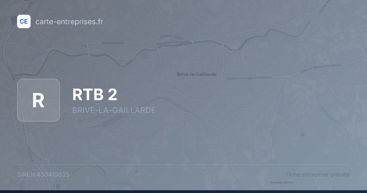 RTB 2 — 433419835 — fiche entreprise