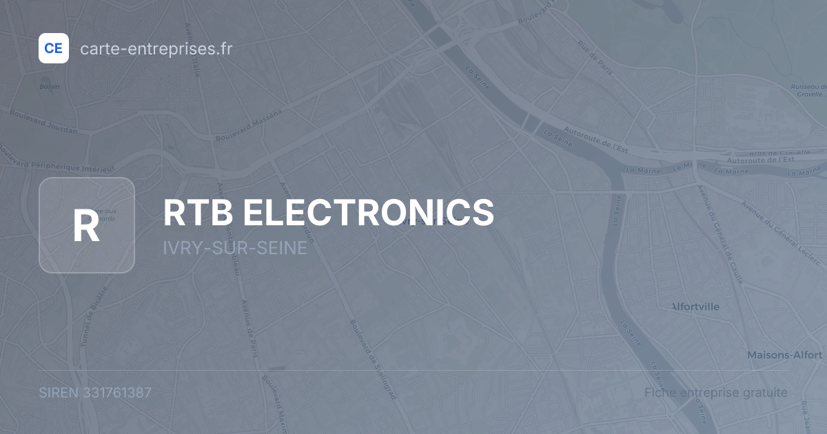 RTB ELECTRONICS — 331761387 — fiche entreprise
