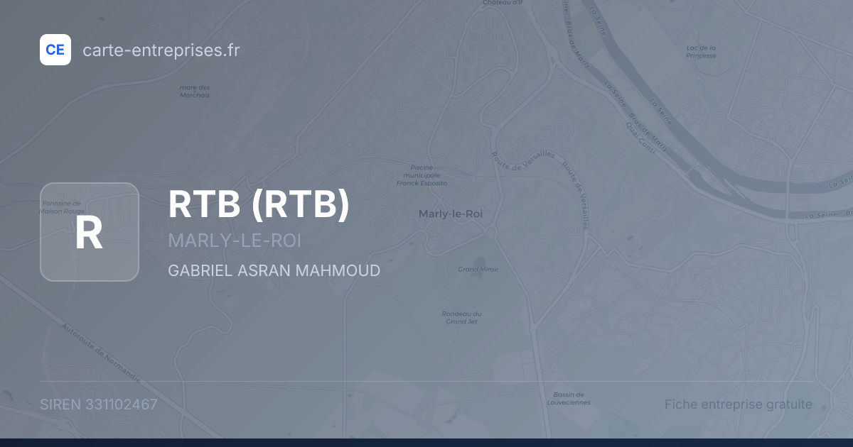 RTB — 331102467 — fiche entreprise