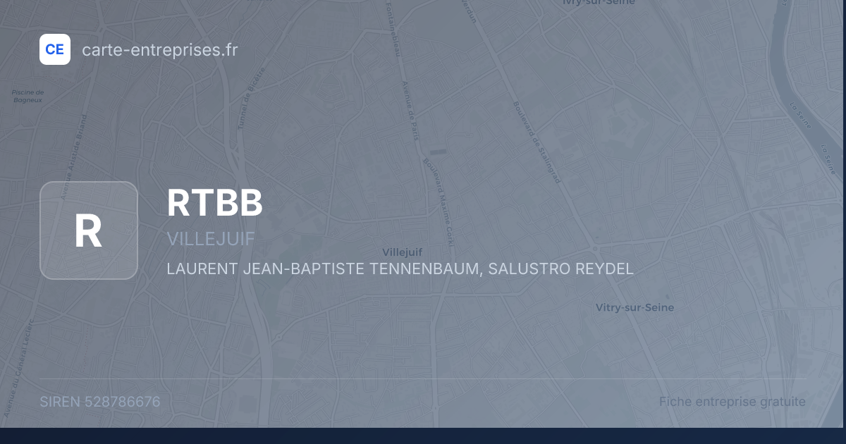 RTBB — 528786676 — fiche entreprise