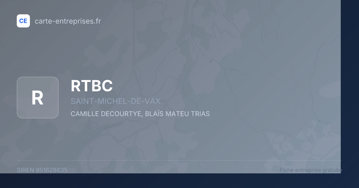RTBC — 951628635 — fiche entreprise