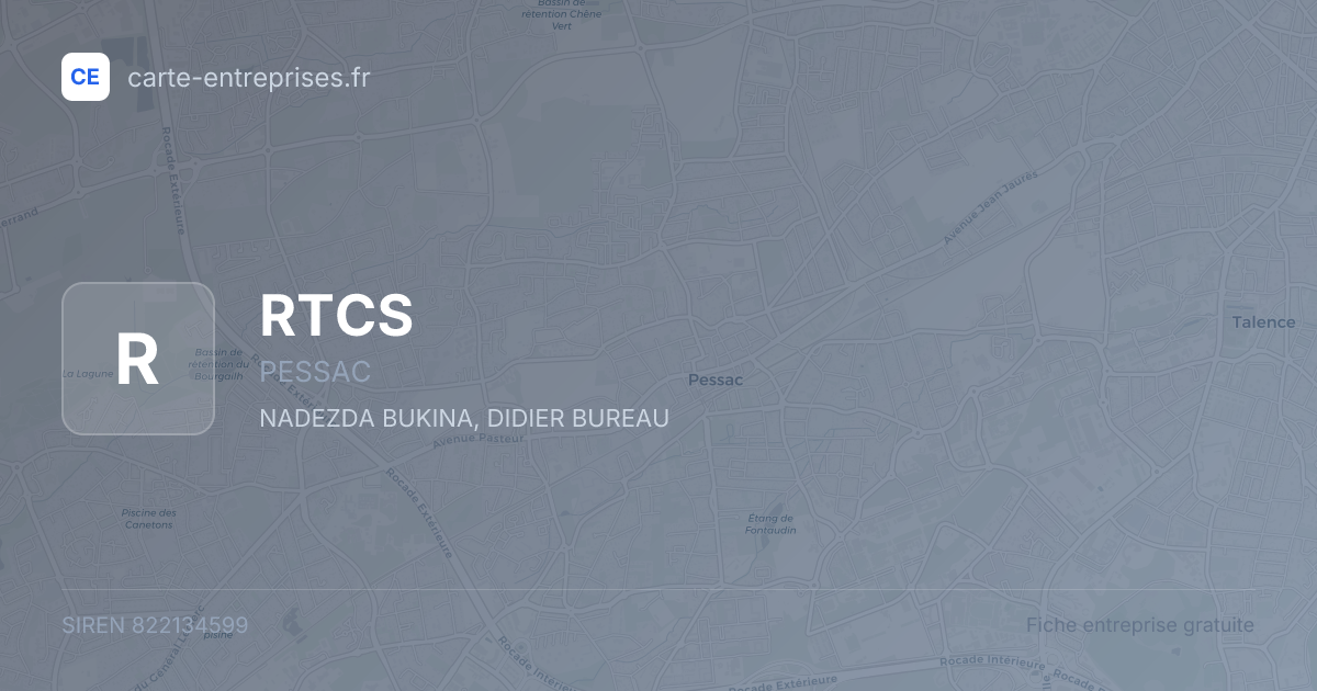 RTCS — 822134599 — fiche entreprise