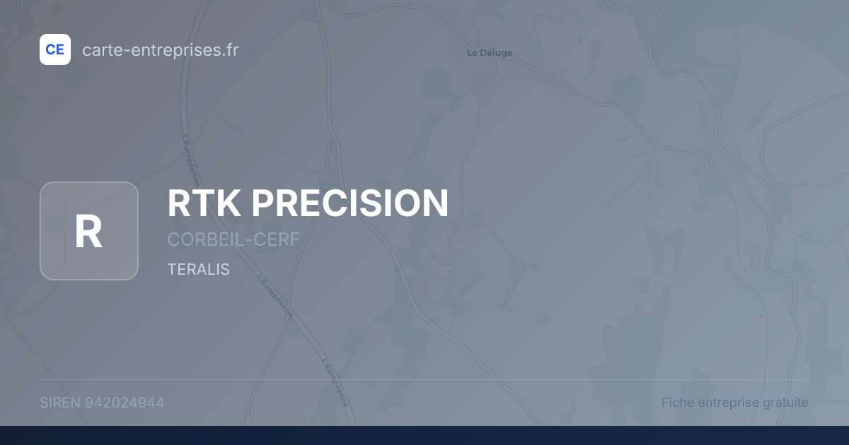 RTK PRECISION — 942024944 — fiche entreprise