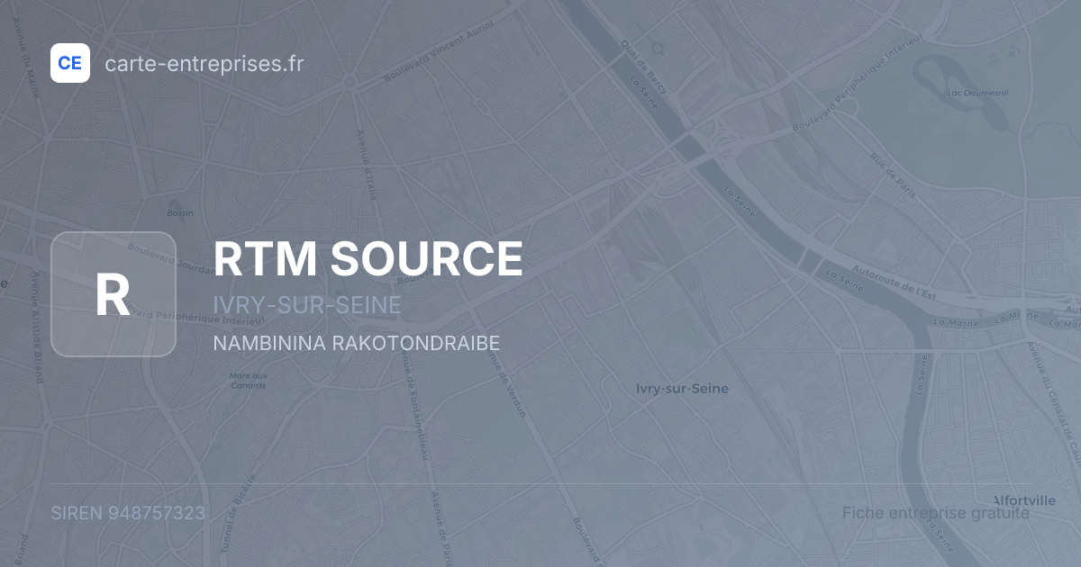 RTM SOURCE — 948757323 — fiche entreprise