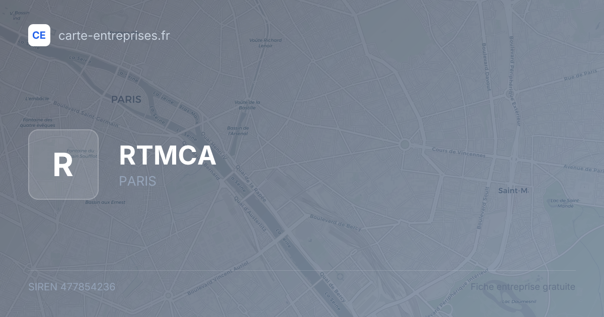RTMCA — 477854236 — fiche entreprise