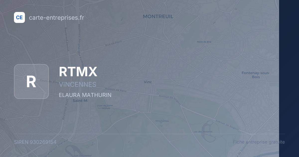 RTMX — 930269154 — fiche entreprise