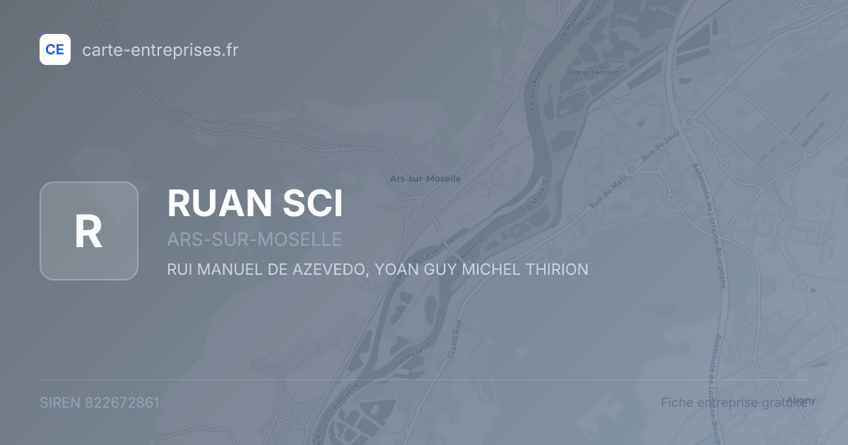 RUAN SCI — 822672861 — fiche entreprise