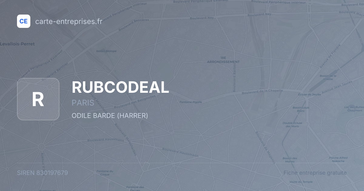 RUBCODEAL — 830197679 — fiche entreprise