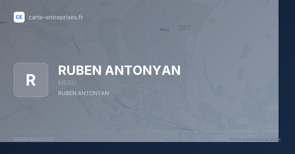 RUBEN ANTONYAN — 850012261 — fiche entreprise