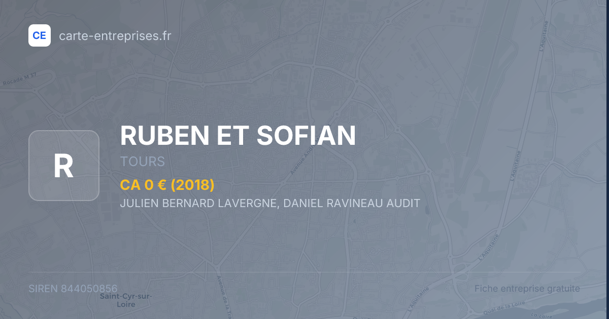 RUBEN ET SOFIAN — 844050856 — fiche entreprise
