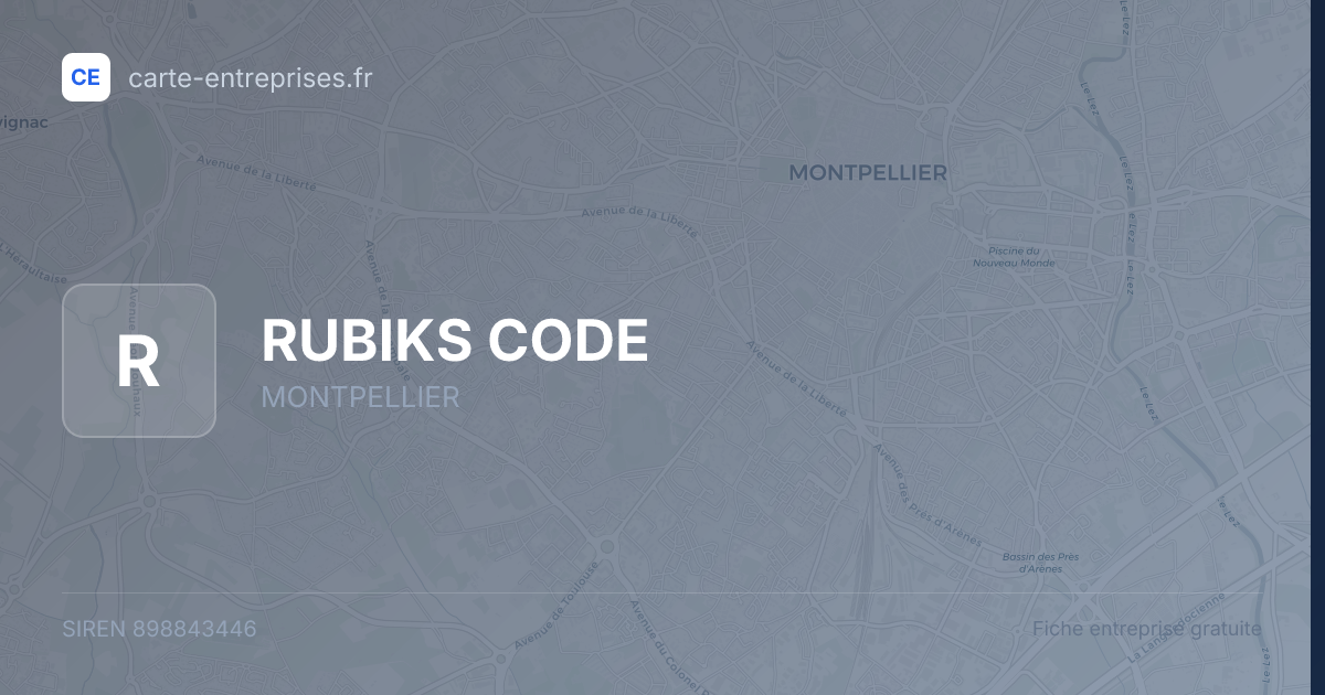 RUBIKS CODE — 898843446 — fiche entreprise