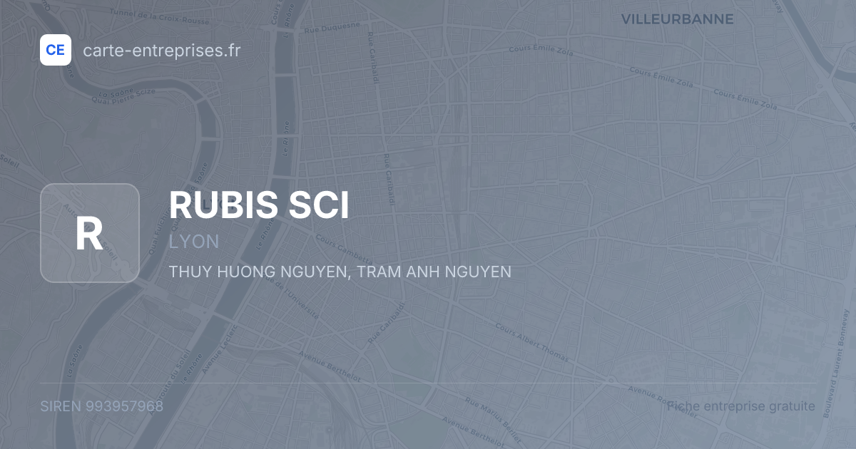 RUBIS SCI — 993957968 — fiche entreprise