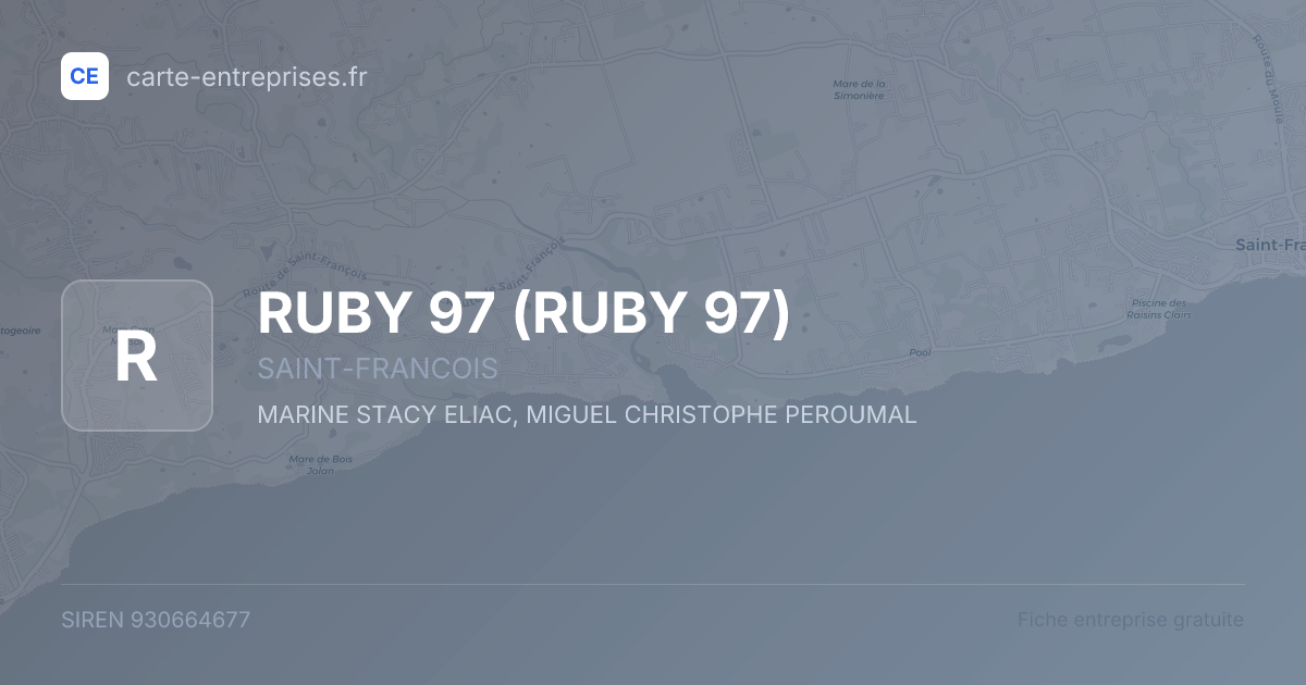 RUBY 97 — 930664677 — fiche entreprise