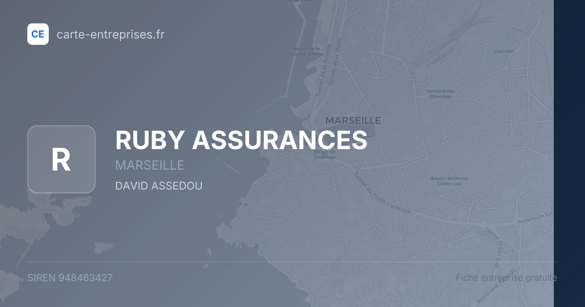 RUBY ASSURANCES — 948463427 — fiche entreprise
