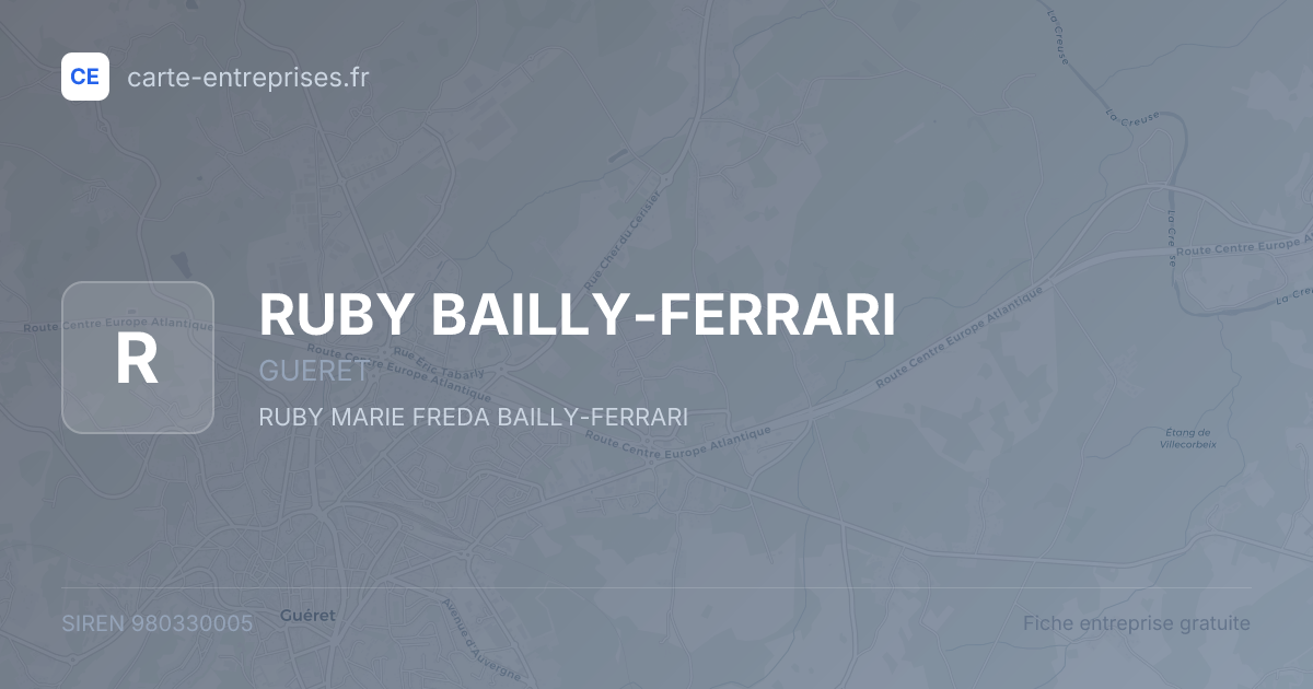 RUBY BAILLY-FERRARI — 980330005 — fiche entreprise