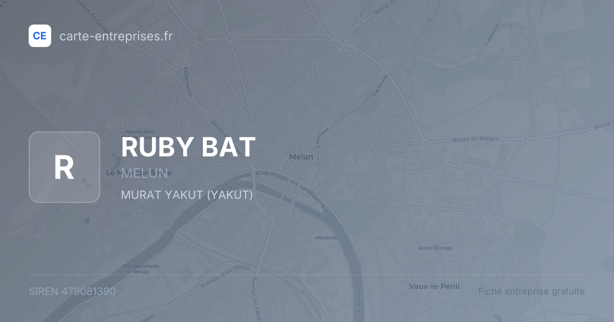 RUBY BAT — 479081390 — fiche entreprise