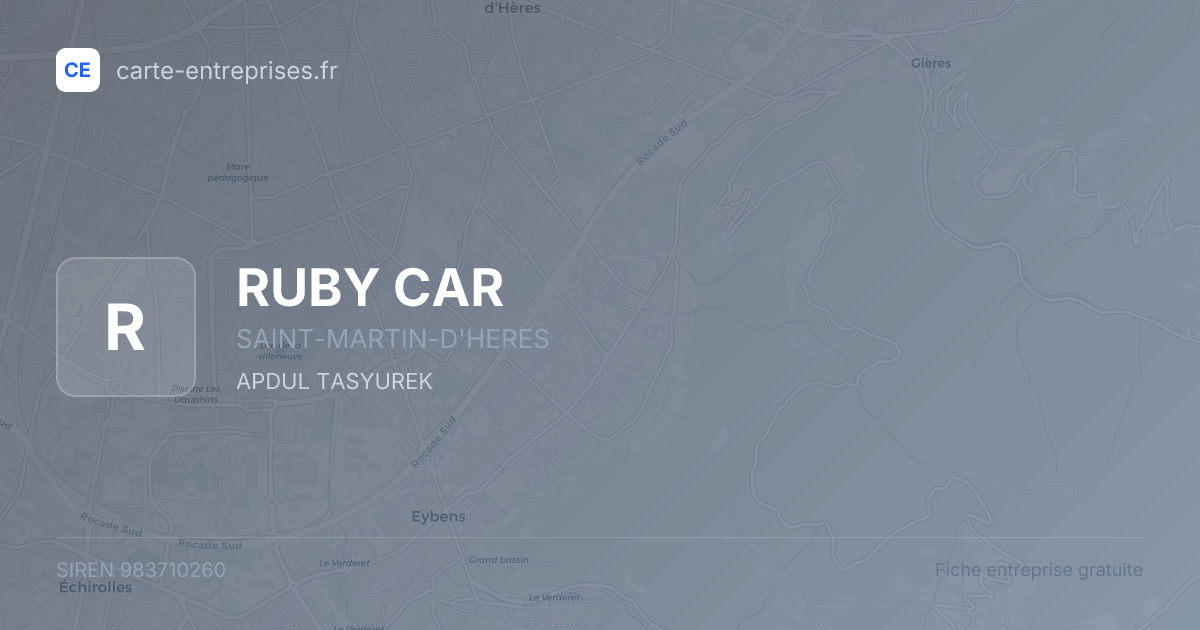 RUBY CAR — 983710260 — fiche entreprise