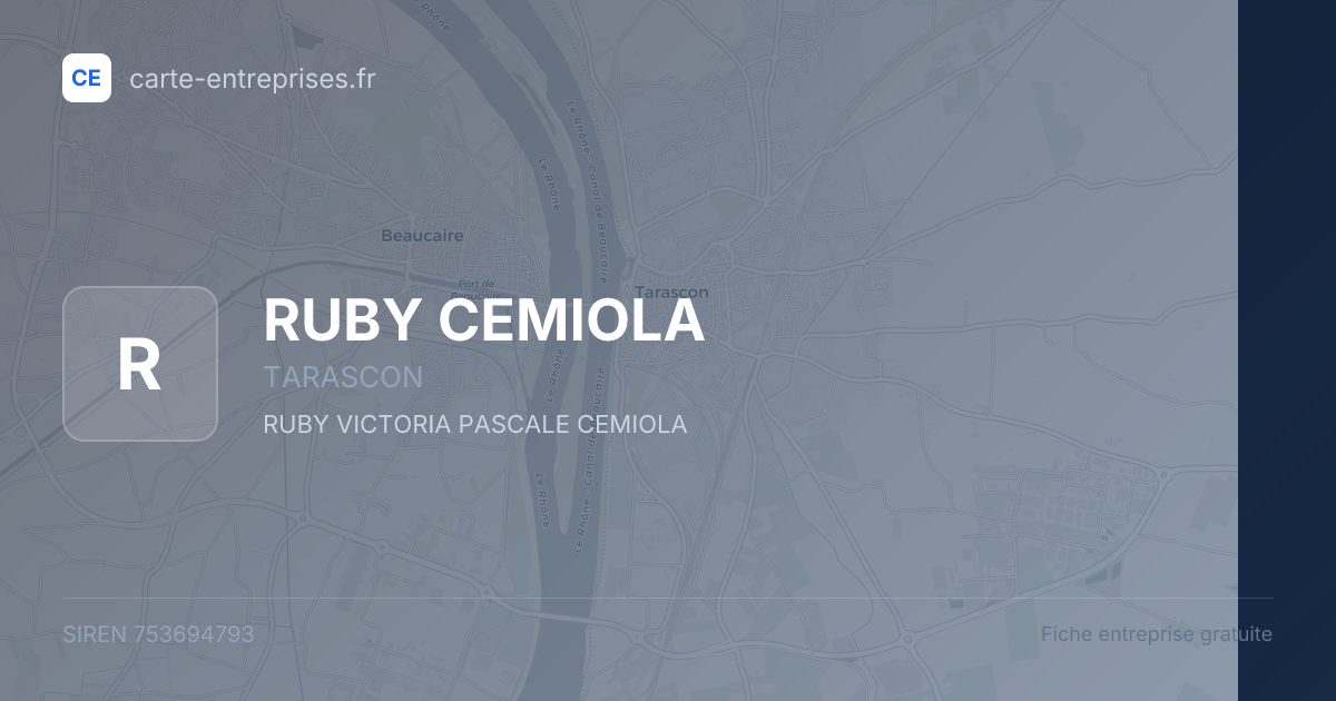 RUBY CEMIOLA — 753694793 — fiche entreprise