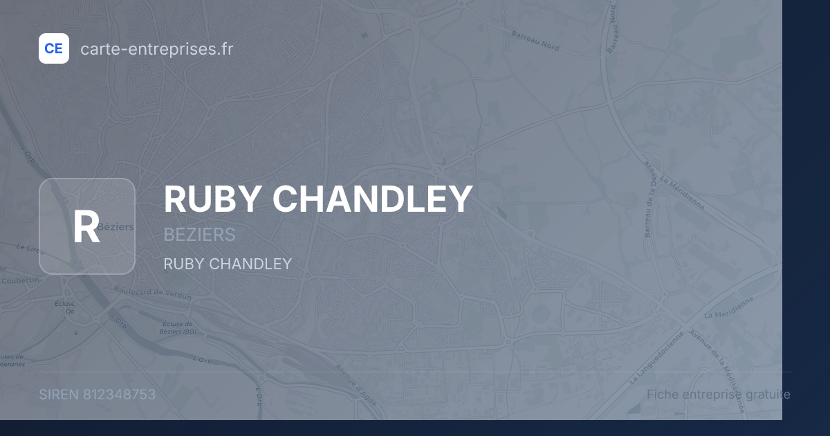 RUBY CHANDLEY — 812348753 — fiche entreprise