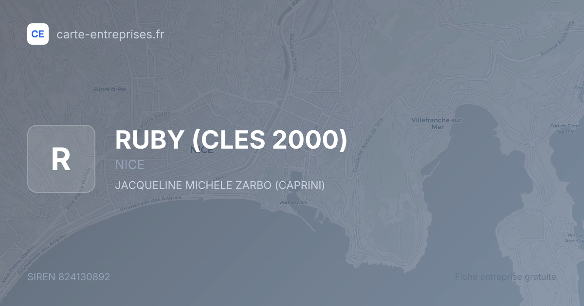 RUBY (CLES 2000) — 824130892 — fiche entreprise