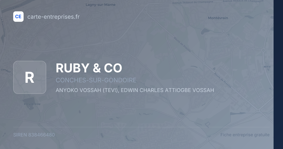 RUBY & CO — 838466480 — fiche entreprise