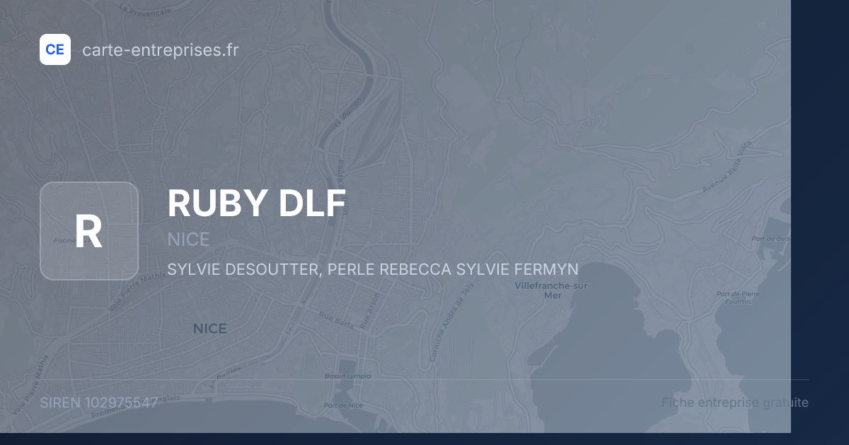 RUBY DLF — 102975547 — fiche entreprise