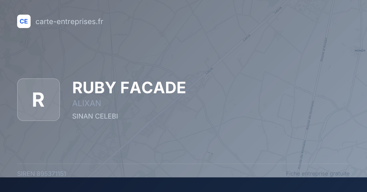 RUBY FACADE — 895371151 — fiche entreprise
