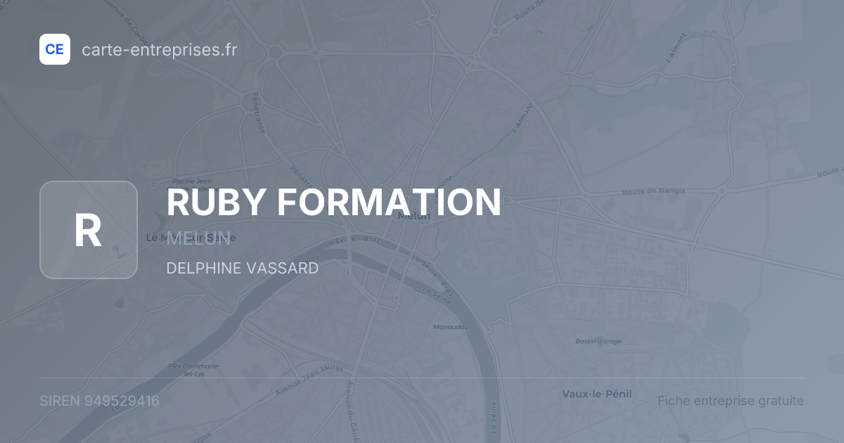 RUBY FORMATION — 949529416 — fiche entreprise