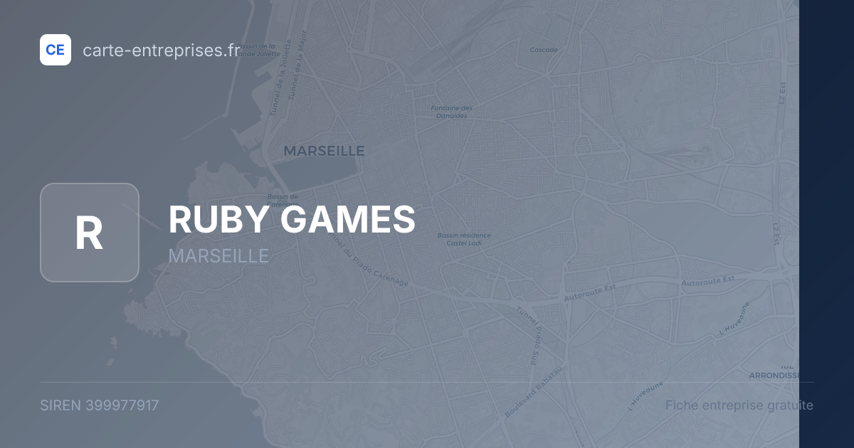 RUBY GAMES — 399977917 — fiche entreprise