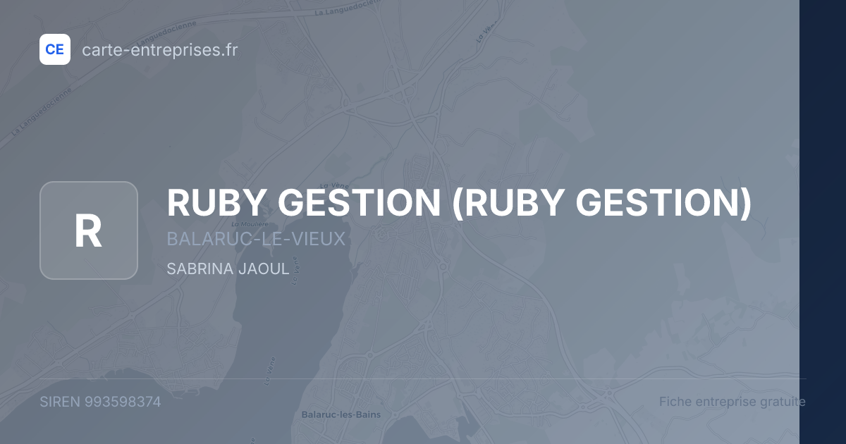 RUBY GESTION — 993598374 — fiche entreprise