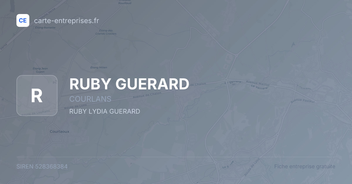 RUBY GUERARD — 528368384 — fiche entreprise