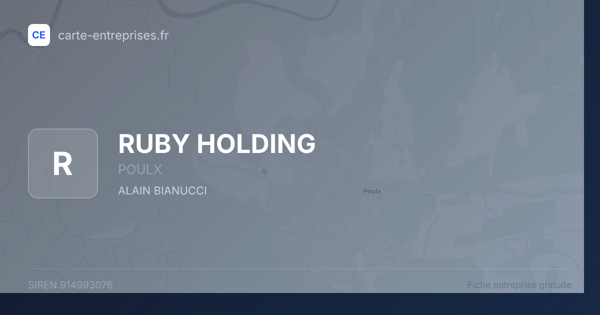 RUBY HOLDING — 914993076 — fiche entreprise