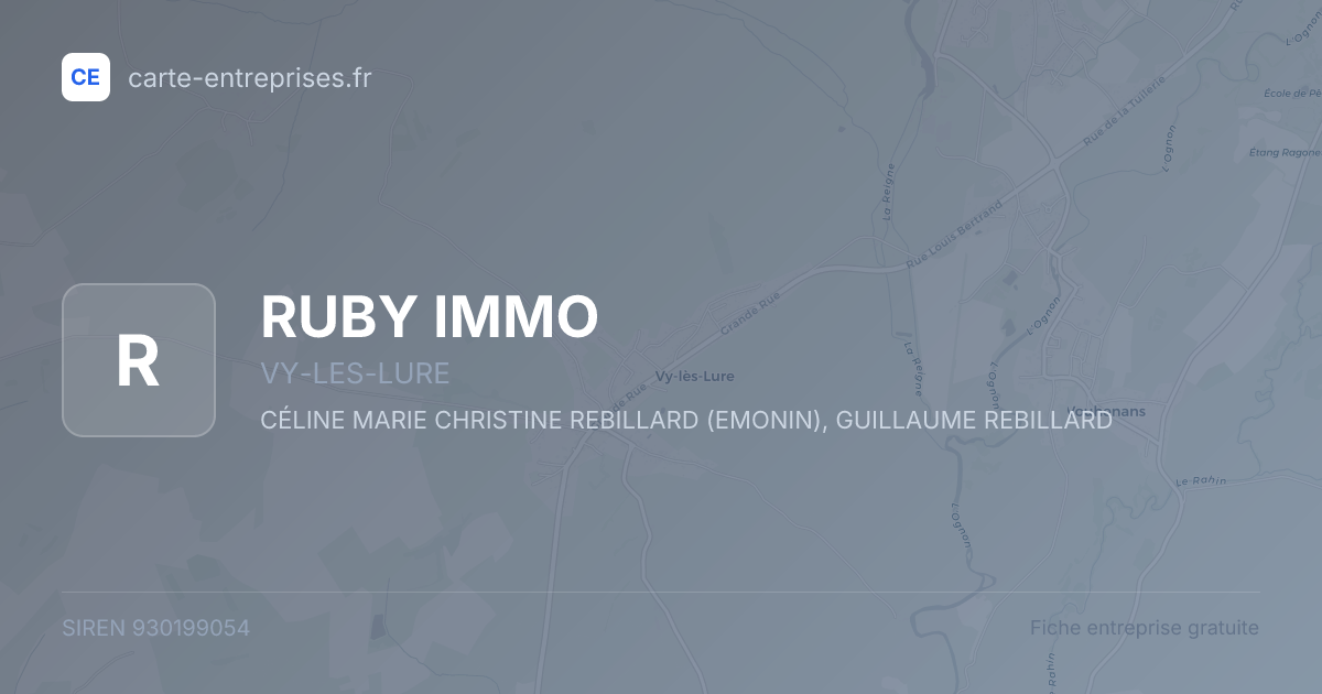 RUBY IMMO — 930199054 — fiche entreprise