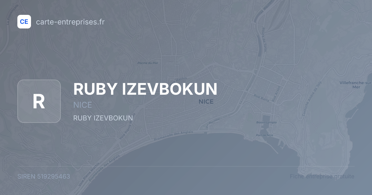 RUBY IZEVBOKUN — 519295463 — fiche entreprise