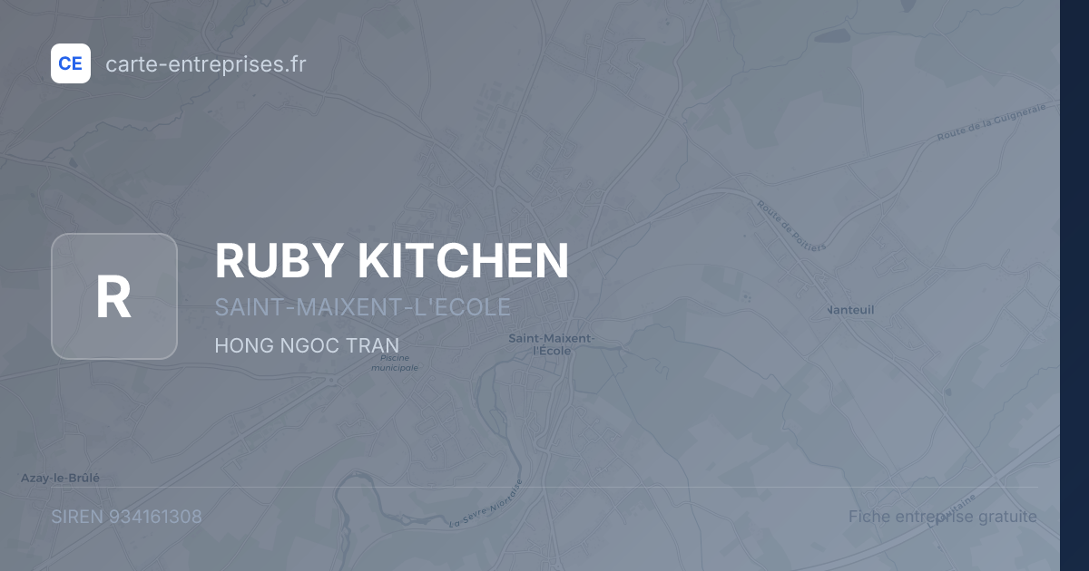 RUBY KITCHEN — 934161308 — fiche entreprise