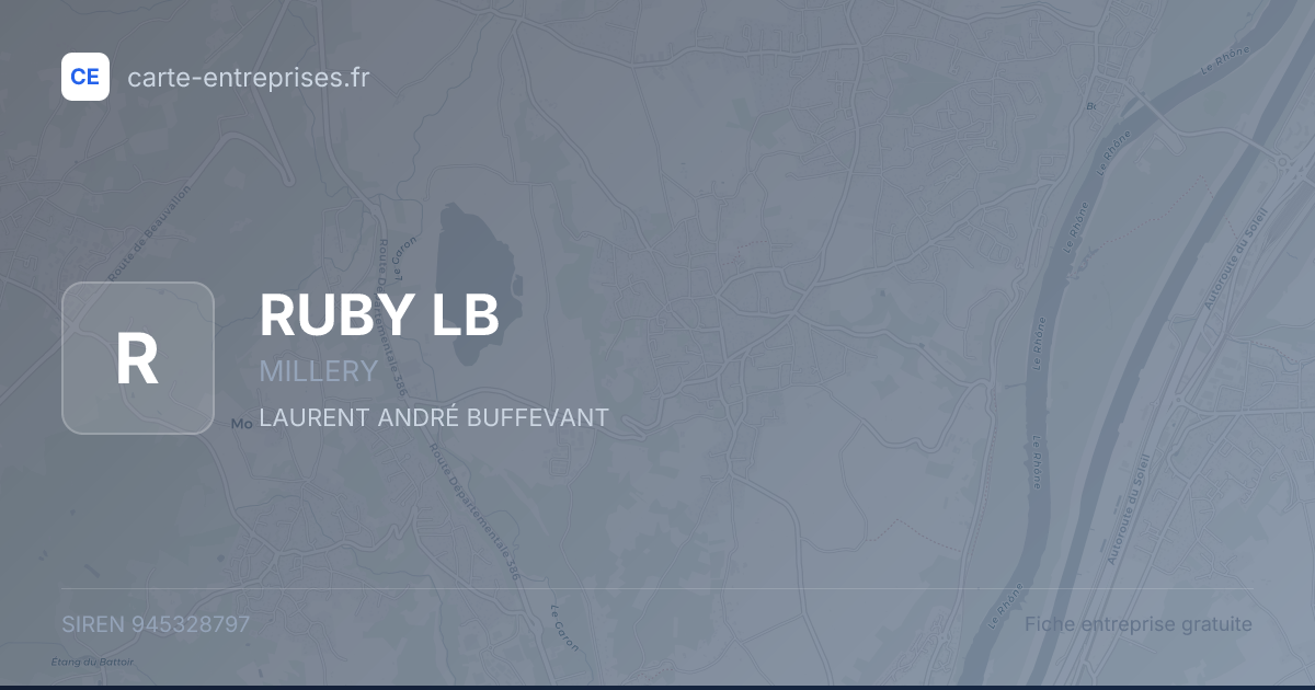 RUBY LB — 945328797 — fiche entreprise