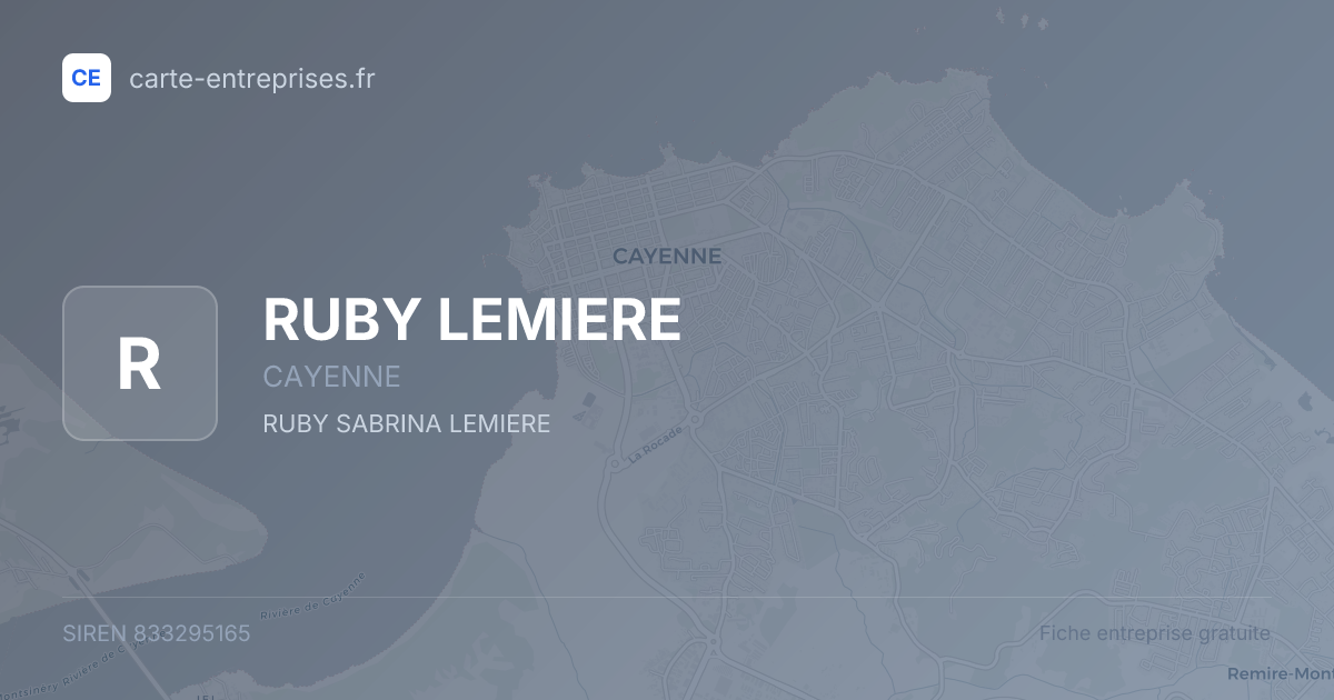 RUBY LEMIERE — 833295165 — fiche entreprise