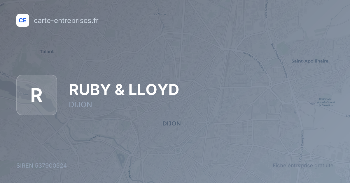 RUBY & LLOYD — 537900524 — fiche entreprise