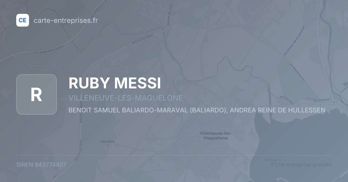 RUBY MESSI — 843774407 — fiche entreprise