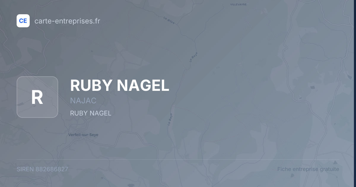 RUBY NAGEL — 882686827 — fiche entreprise