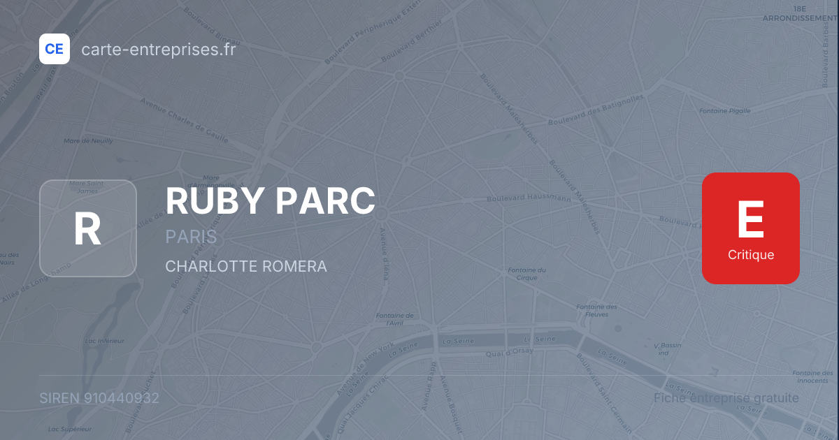 RUBY PARC — 910440932 — fiche entreprise