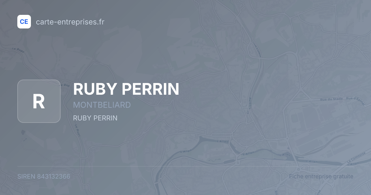 RUBY PERRIN — 843132366 — fiche entreprise